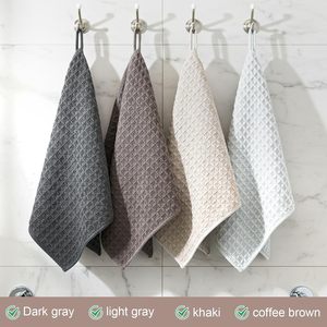 Serviettes gaufrées antibactériennes personnalisées 30x30/40x40, chiffons absorbants pour baristas, torchons de cuisine en microfibre - Product Image 4