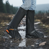 Couvre-chaussures antidérapants imperméables pour hommes et femmes en PVC Bottes de pluie épaissies à tube haut résistant à l'usure
