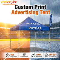 Vente directe usine : Tente pliable 10x10FT avec logo personnalisé, imperméable et durable, pour événements extérieurs et salons professionnels, avec parois latérales