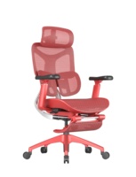 Chaise en maille pour bureau exécutif Chaise en maille de bureau grise haute Chaise de bureau ergonomique en maille avec repose-pieds