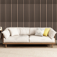 Panneau mural acoustique moderne en MDF auto-adhésif avec placage en bois de chêne 3D pour la décoration intérieure d'hôtel avec absorption acoustique NRC 1.0