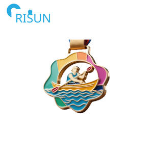 Vente en gros de médailles d'aviron de yacht de sport en métal personnalisées logo personnalisé fiesta <span class=keywords><strong>miraculous</strong></span> canotage médailles médaillon médaillon longe - Product Image 4