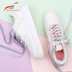 Lacci per Scarpe da Ginnastica Sportivi <span class=keywords><strong>AF1</strong></span> 2020 Piatti in Poliestere da 120 cm Colore Caramella Macaron per Air Force 1 - Product Image 2