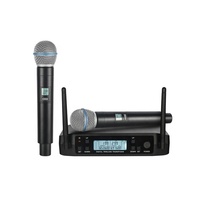 Microphone sans fil Glxd4 système professionnel Uhf micro fréquence automatique 60m fête scène église double microphones portables