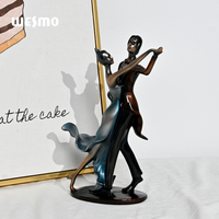 Statue de sculpture de danse en résine personnalisée pour couple danseur Figurine de danse abstraite moderne Décoration de la maison