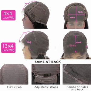 Perruques Lace Front Cency Brésiliennes 13x4 Sans Colle, Ligne de Cheveux Naturelle, Longues, Grade 12A, Cheveux Vierges, Dentelle Française HD Transparente, Densité 200%-250% - Product Image 3