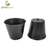 Kualitas tinggi 8cm Pot pembibitan hitam Pot bunga lembut Biodegradable untuk pembibitan