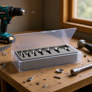 Hss Hole <b>Saw</b> Blades Kit 7 Piece Set For Metal Wood <b>Plastic</b> Drilling - Product Image 3