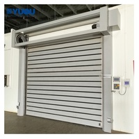 Usine Industrielle 40 mm D'épaisseur Panneau Dur Extérieur Rapide En Aluminium Dur Haute Vitesse Portes En Spirale Avec Fenêtre