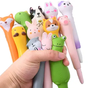 Stylos à encre gel amusants et kawaii en forme d'animaux et de fruits pour soulager le stress, pour filles - Product Image 1