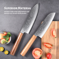 Couteau Nakiri de 7 pouces, professionnel, en acier Damas VG10, pour couper les légumes et la viande, avec manche en bois de Cuibourtia de qualité supérieure