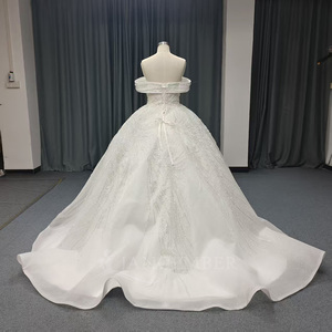 Vestido de Novia Lsany202, Estilo Princesa, Brillante, con Hombros Descubiertos, Vestido de Gala, Vestidos de Novia de Lujo Jancember - Product Image 4