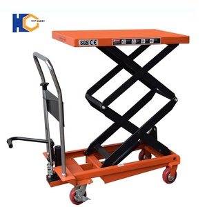Manual/Electric Hydraulic Lifting Platform <strong>Scissor</strong> Flatbed Trolley Push Trolley Mobile Small Lifts for Hand <strong>Carts</strong> &amp; Trolleys - Product Image 3