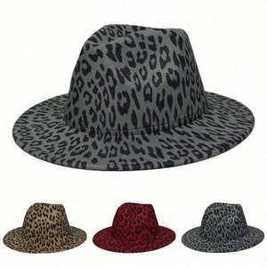Sombreros Fedora Casuales para Niños con Estampado de Leopardo en Ambos Lados, Estilo Moderno y de Tendencia, Unisex - Product Image 3