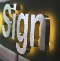 Letras de Canal 3D Personalizadas OEM, Acrílico, Metal, PVC, Retroiluminación LED, IP65, Impermeables, Letreros Publicitarios para Exteriores para Bares, Automóviles y Edificios