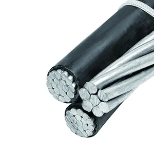 Low Voltage 0.6/1kV Duplex/Triplex/Quadruplex 25mm2 XLPE Insulated Aluminum Conductor Overhead ABC Cable