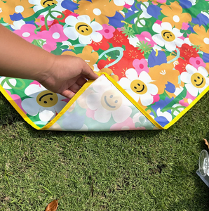 Tapis de pique-nique miniature personnalisé MingChan, tapis anti-humidité, élégant et tendance, tapis portable pour le <span class=keywords><strong>camping</strong></span> printanier, festival de musique - Product Image 2