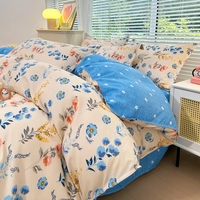 Ensemble de literie en polyester à la mode, vente chaude, ensemble de literie personnalisé, taille double, queen, king, impressions multi-styles, ensemble de housse de couette