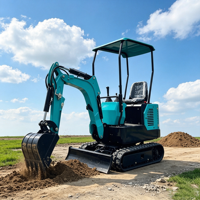 Mini-excavatrice chinoise compacte, mini-pelle électrique, excavatrice économique, avec remorque