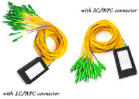 Répartiteur PLC de type boîtier ABS à faible perte d'insertion 1x16 1x32 avec connecteur SC/APC pour fibre optique