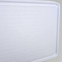 Boîtes de rangement décoratives pour bijoux en pâte de bagasse moulée sur mesure biodégradable, collection d'artisanat en pâte de papier