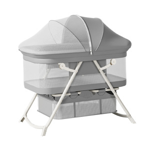 Fortus BJJ-001A Lit Bébé Multifonctionnel Portable Anti-Reflux en Métal, Grande Couchette Co-Sleeping Mobile et Pliable - Product Image 1