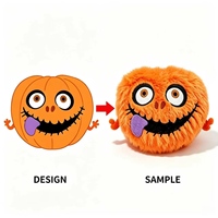 Boneka Gantungan Kunci Halloween Lucu Super Lembut Custom - Hadiah Pereda Stres Mainan Kapas PP Grosir Pabrik