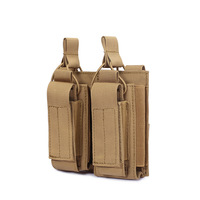 Tactique Double Magazine Pouch MOLLE Ceinture Compatible Mags Lampes de poche Support à dégagement rapide pour Chasse Gamme EDC