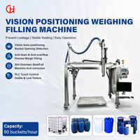 Machine de remplissage de liquides semi-automatique à pompe à engrenages avec pesage et localisation visuelle pour fûts de 200L, dotée d'un écran tactile PLC, fournie directement par l'usine