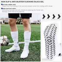 Chaussettes de football mi-mollet personnalisées avec logo, antidérapantes, en coton respirant, pour hommes