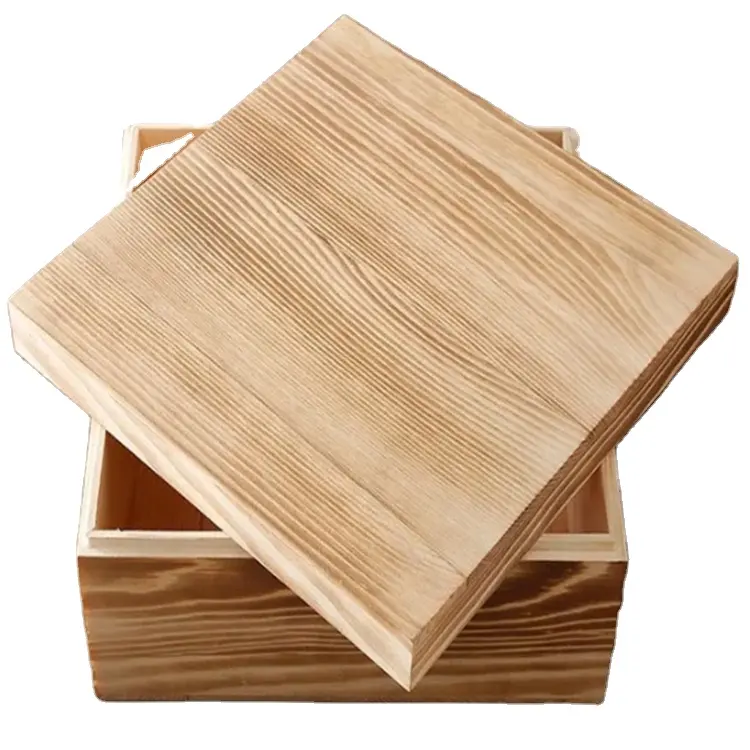 Hot bán thông màu gỗ tùy chỉnh đồng bằng hộp gỗ với trượt