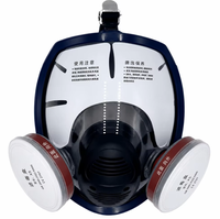 Masque à gaz demi-visage simplifié avec double filtre et valve allongée – Respirateur de sécurité pour fumées chimiques, poussières et vapeurs – Équipement de protection individuelle (ÉPI) pour le travail