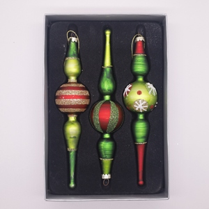 Adornos Navideños Creativos para el Hogar, Exquisitas Manualidades de Vidrio Pintadas a Mano de 4*4*8 cm, Productos Decorativos Colgantes - Product Image 5