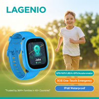 LAGENIO 4G Smartwatch per bambini con videochiamate, GPS, LBS, localizzazione WIFI, pulsante SOS, chat vocale, impermeabile IP68, orologio da polso per bambini