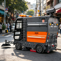 Camion balayeuse routière ZMT E-38 A24 avec pulvérisation d'eau pour le contrôle de la poussière, machine de nettoyage de sol robuste pour les rues de la ville