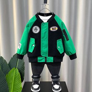 Ensemble de veste pour garçons <span class=keywords><strong>Hiver</strong></span> Plus <span class=keywords><strong>Manteau</strong></span> en velours coupe-vent pour enfants + pantalon à la cheville Costume de sport - Product Image 3
