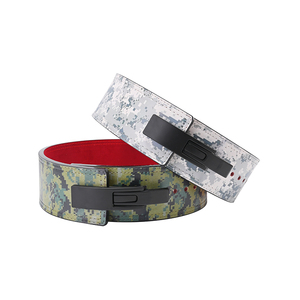 Custom Logo Fitness Waist <b>Belt</b> for Men 10 MM Camo Cowhide Material Powerlifting Weightlifting Lever Weight Lifting Back Support - Product Image 2