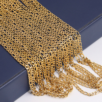 Chaîne Figaro personnalisée en gros JUSNOVA, 20 pouces, chaînes pour femmes, bijoux en acier inoxydable, chaînes classiques pour la fabrication de bijoux