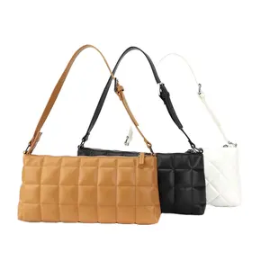 Nuevos bolsos de diseñador, Mini bolso axilar moderno a la moda, bolso de hombro de gelatina de PU, marcas famosas, diseño blanco para mujer, individual 190T