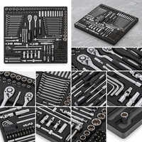 421 Pcs Professional CR-V Socket Wrench Set EVA Tray Ratchet Tool Kit Hardware Repair Assortment