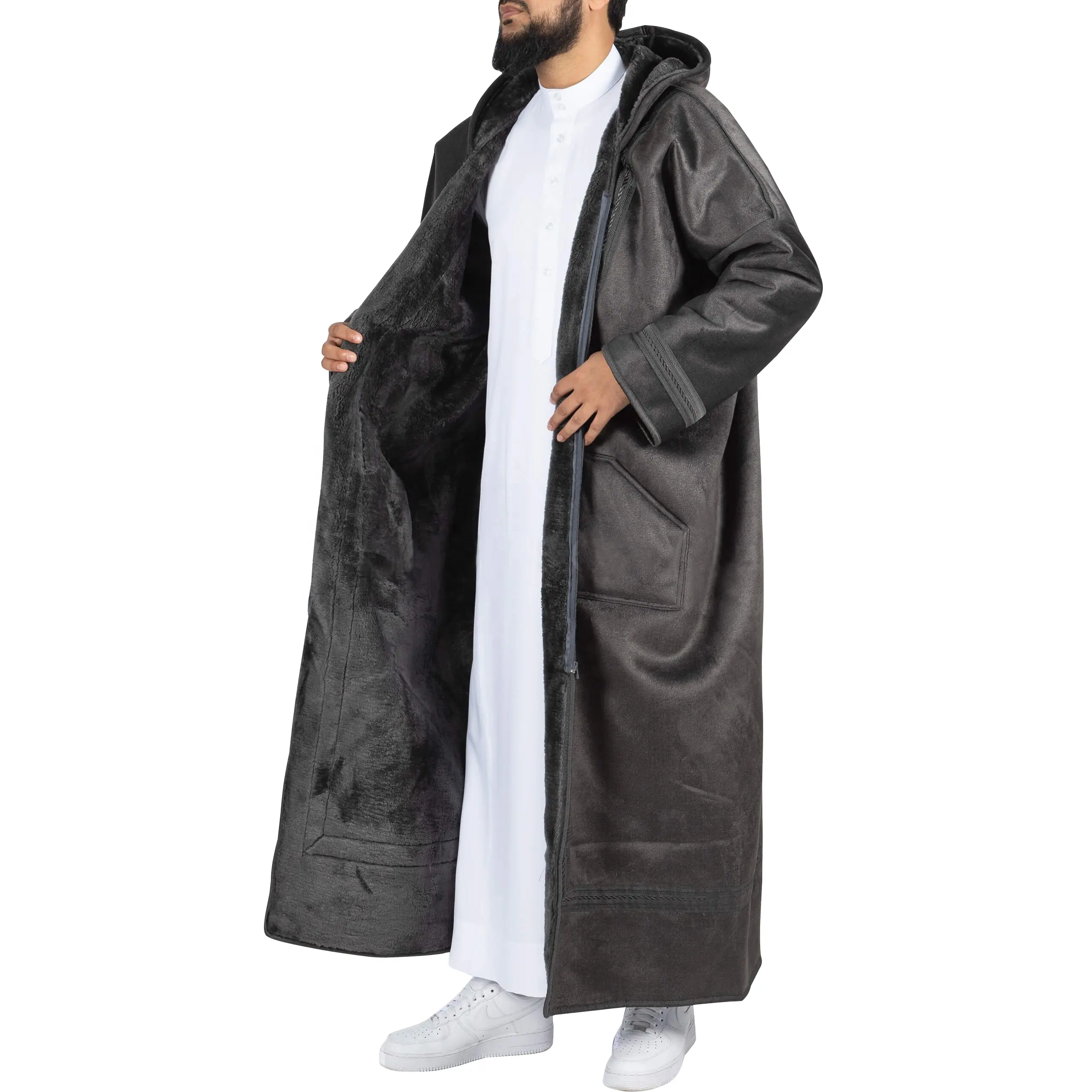 Custom High quality Winter Bisht coat farwa winter coat for men