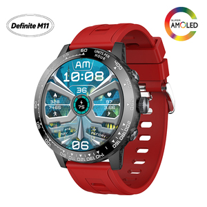 สมาร์ทวอทช์ AMOLED GPS ขนาด 1.5 นิ้ว รุ่น M11-303 กันน้ำ 3ATM แบตเตอรี่ 450mAh พร้อมฟังก์ชั่นติดตามสุขภาพ วัดความสูง วัดความกดอากาศ และเข็มทิศ สีแดง - Product Image 3