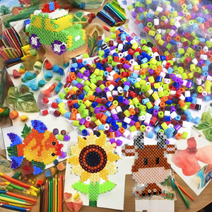 Venta al por mayor de fábrica: Cuentas Perler de 2.6mm, 500g, para manualidades, 302 colores, juego de recarga de cuentas fusibles, unisex, cuentas para planchar DIY, <span class=keywords><strong>Pixel</strong></span> <span class=keywords><strong>Art</strong></span> - Product Image 3