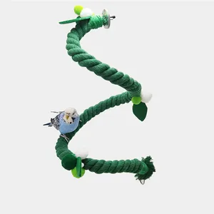 Pet Bird Spiral Rope Barsch Baumwoll papagei Schaukel spielzeug Vögel Klettern Stehendes Spielzeug