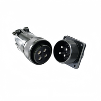 Connecteur d'aviation étanche IP67 à 2 broches mâles en cuivre à 4 cœurs MS3106E-22-22P, assemblage de fiche blindée circulaire compatible aérospatiale