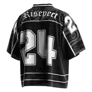 Throwback <b>Football</b> Top Made From Sweat-wicking Fabric <b>and</b> Loose Fit for Casual Wear - Product Image 3