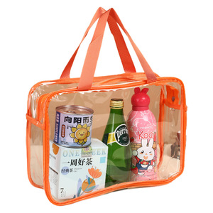Large <b>Toiletry</b>/Cosmetic <b>Bag</b> Zipper Portable Waterproof Reusable <b>Clear</b> PVC Hot Stamping Recyclable Environment Friendly - Product Image 5