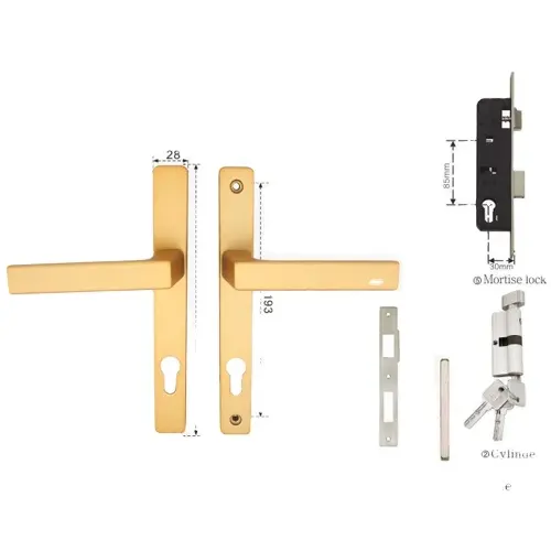 Serrature di sicurezza per porte ad apertura esterna serratura da infilare Set serratura per porta del Patio