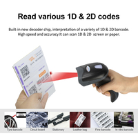 XB-6221RB Syble - Lector de Códigos de Barras Inalámbrico Android USB, Escáner de Códigos QR 2D