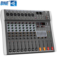 Console de mixage audio professionnelle 8 voies MX8, égaliseur 7 bandes, Bluetooth, 8 canaux, avec 99 effets numériques DSP, carte son audio